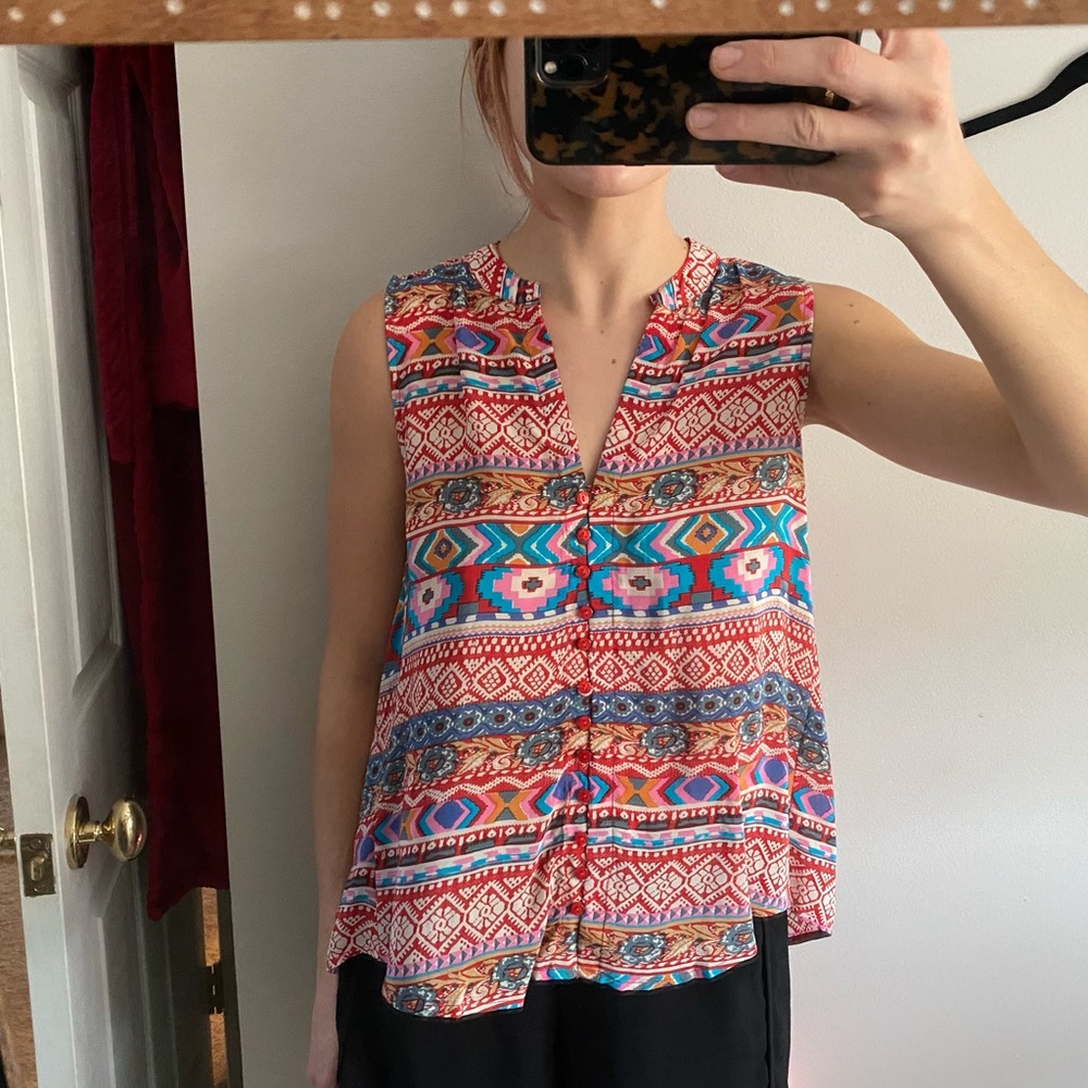 NWT Tolani 100% Silk Blouse Sz S